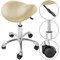 Saloniture Professional Ergonomic Saddle Stool - Adjustable Hydraulic Seat, Rolling Spa Salon, Massage, and Medical Office Chair with Swivel Wheels
